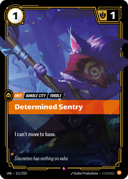 UNL-111/219 Determined Sentry | Rare