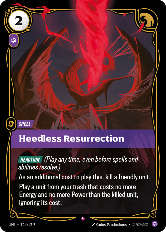 UNL-142/219 Heedless Resurrection | Rare