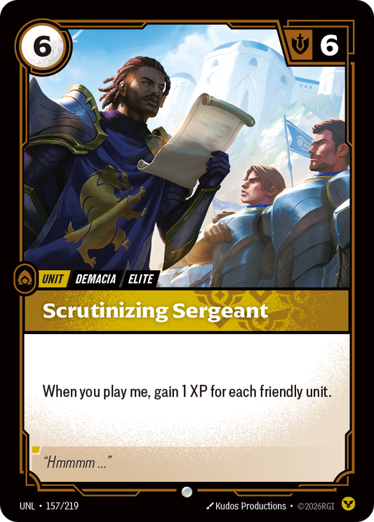 UNL-157/219 Scrutinizing Sergeant | Common