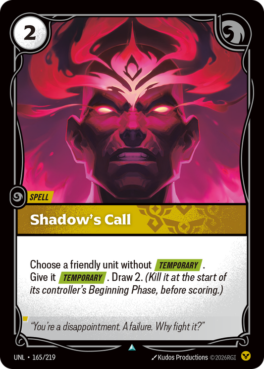 UNL-165/219 Shadow's Call | Uncommon